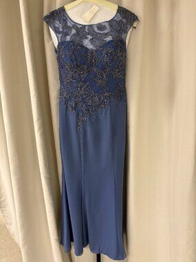Cameron Blake Wedgewood Blue Mother of the Bride size 6